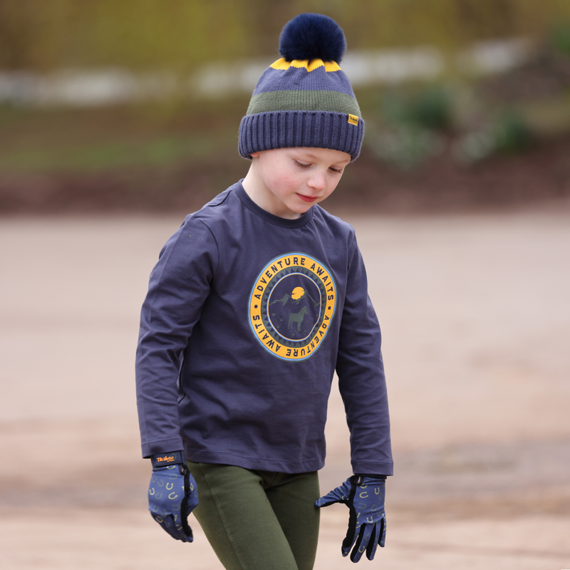 Tikaboo Bobble Hat - Childs Midnight-1